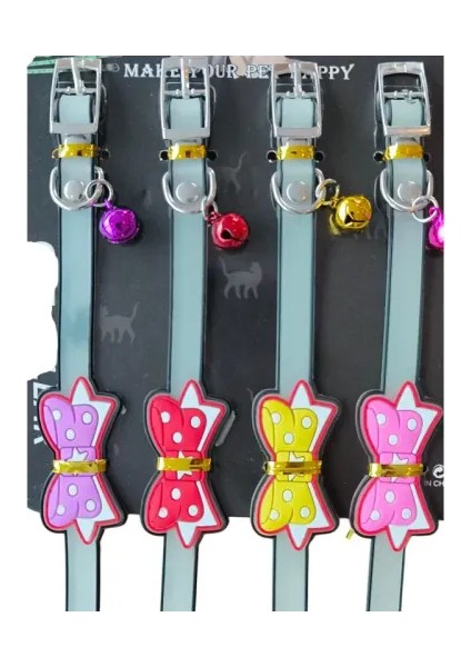 Kurdeleli Zilli Silikon Kedi Tasması fırsatları