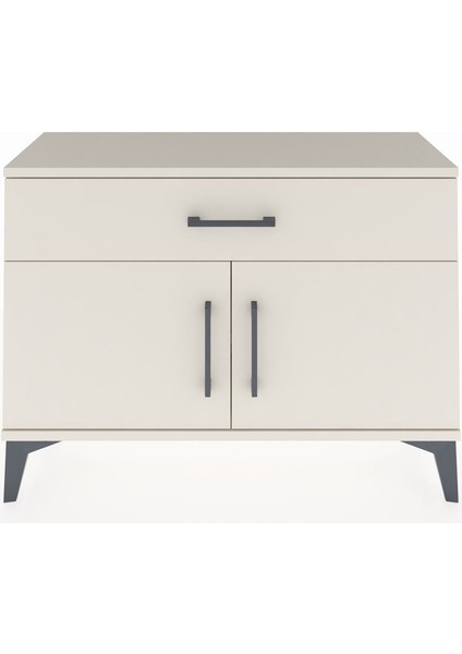 Arges Şifonyer Tek Raflı Tek Çekmeceli 2 Kapaklı 88X30X64 Aytaşı-Aytaşı