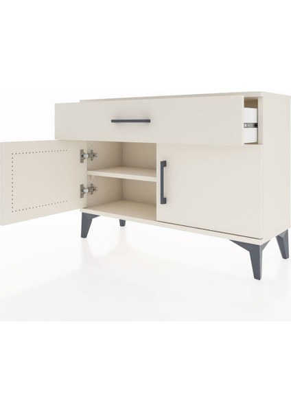 Arges Şifonyer Tek Raflı Tek Çekmeceli 2 Kapaklı 88X30X64 Aytaşı-Aytaşı fırsatları
