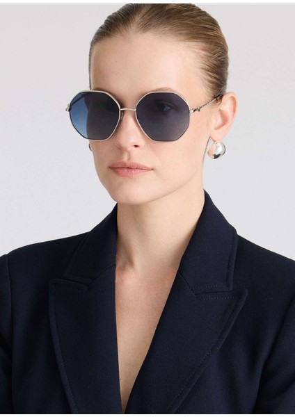 Hm 1702 C3 Gümüş Metal Kadın Güneş Gözlüğü modelleri