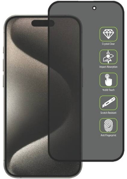 TG110-033 iPhone 16 Pro Max Hayalet Ekran Koruyucu Cam