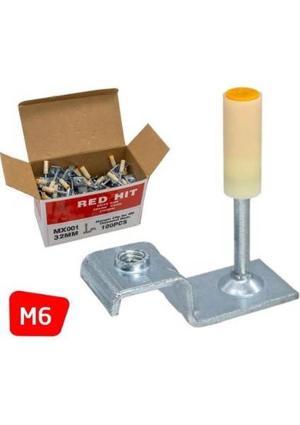 MX001 M6 Tij Asma Tavan Barutlu Çivi (100 Lü Paket)