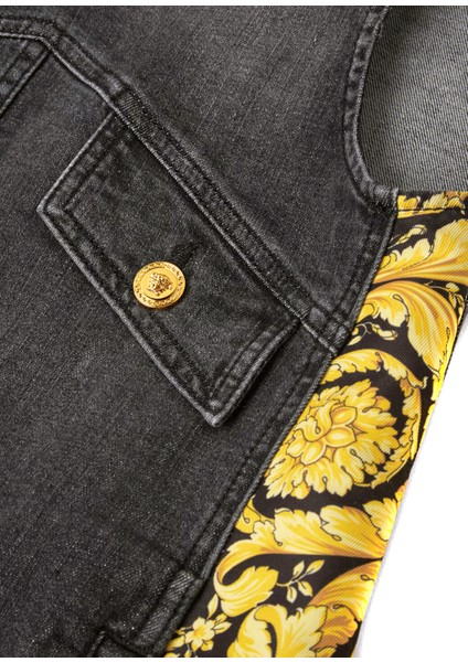 Siyah Gold Kız Çocuk Denim Elbise modelleri
