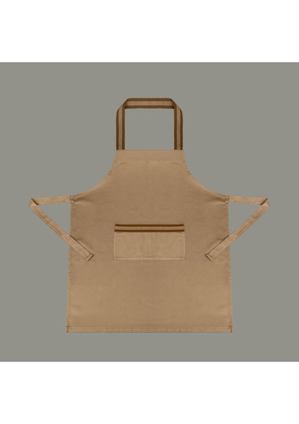 Gabardin Mutfak Önlüğü - Bej - 65X80 cm