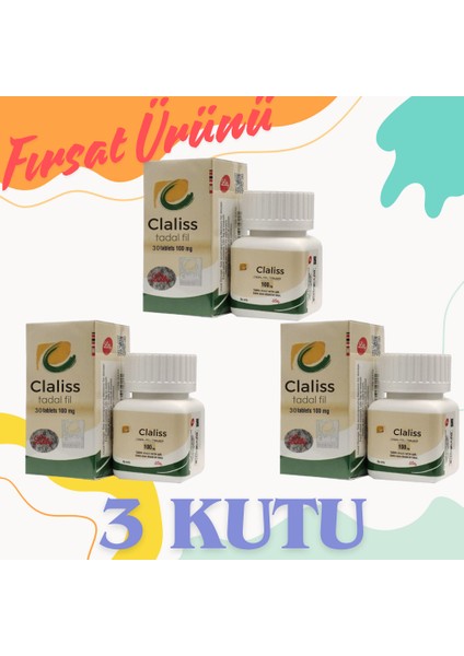 Cial'îs 100 Mg. 90 Adet Tablet Süper Etkili 3 Kutu Kampanyalı Orjinal Cıâlıs_hap Kutulu Bandrollü Geciktiricilî Sertleştiricilî %100 Performansı