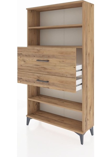 Arges Dolap 3 Raflı 2 Çekmeceli 88X30X163 Çam-Çam fırsatları