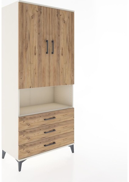Hyperion Dolap 4 Raflı 3 Çekmeceli 2 Kapaklı 88X44X195 Aytaşı-Çam fiyatları