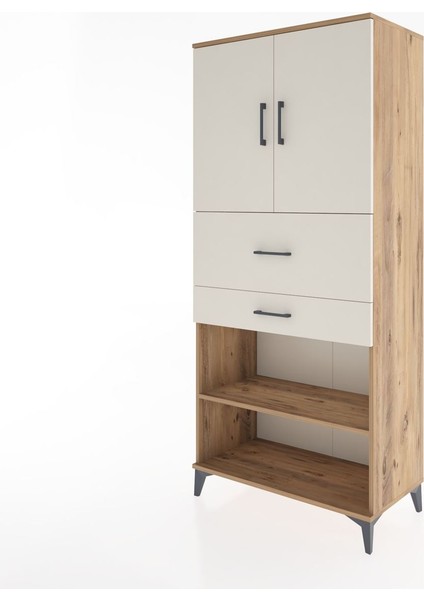 Hyperion Dolap 4 Raflı 2 Çekmeceli 2 Kapaklı 88X44X195 Çam-Aytaşı modelleri
