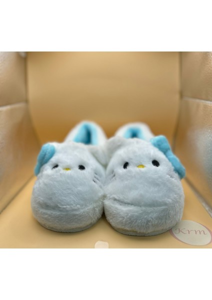 Sevimli Kedi Desenli Kurdeleli Peluş Panduf fiyatları