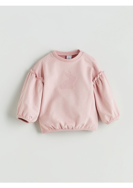 Yeni Sezon Bisiklet Yaka Kız Bebek Sweatshirt ve Eşofman Alt 2'li fiyatları