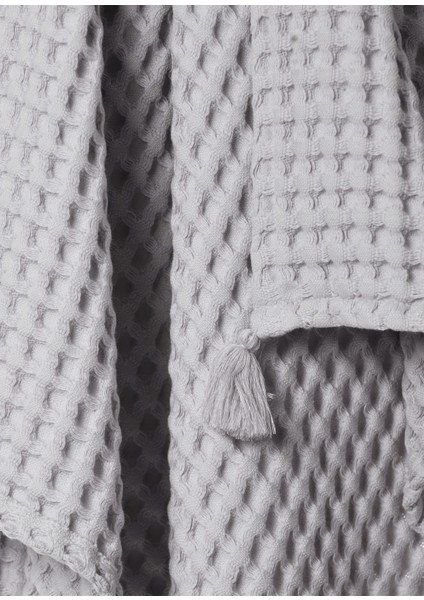 Gri %100 Pamuk Waffle Bebek Pike Örtü 90 x 120 cm modelleri