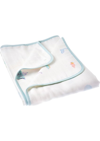 Dino Organik Pamuk Biyeli Çift Taraflı Unisex Bebek Müslin Battaniye fırsatları