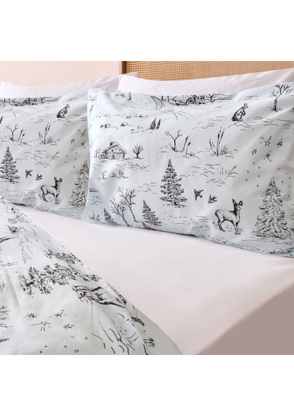 Soft Pacha Çift Kişilik Nevresim Takımı - Mavi / Antrasit fiyatları