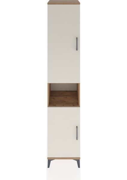 Hyperion Dolap 4 Raflı 2 Kapaklı Tek Askılı 44X44X221 Çam-Aytaşı
