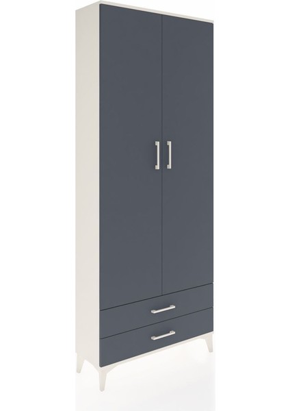 Arges Dolap 2 Raflı 2 Çekmeceli Tek Askılı 88X30X221 Aytaşı-Antrasit fiyatları