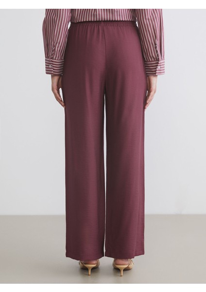 Yeni Sezon Beli Lastikli Geniş Paça Kadın Pantolon fırsatları