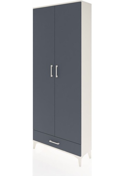 Arges Dolap 5 Raflı Tek Çekmeceli 2 Kapaklı 88X30X221 Aytaşı-Antrasit modelleri