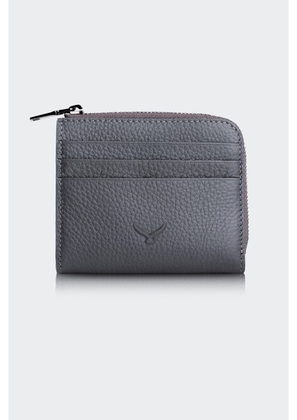 Hakiki Deri, El Yapımı, Erkek Kartlık, 6 Kart Yuvalı, 4506 Antrasit