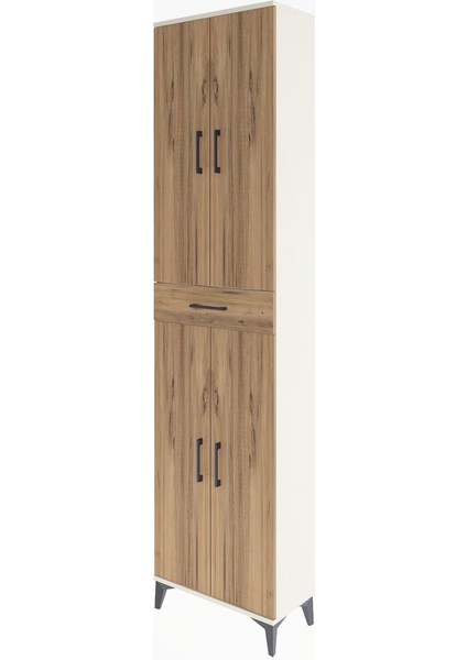 Arges Dolap 5 Raflı Tek Çekmeceli 4 Kapaklı 60X30X243 Aytaşı-Çam modelleri