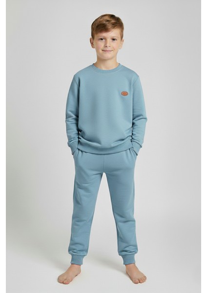 Bisiklet Yaka Erkek Çocuk Eşofman Takımı - 16004