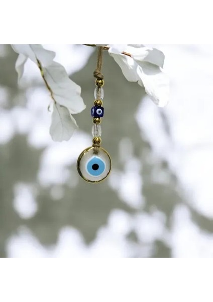 Yaldızlı Şeffaf Nazar Boncuklu Cam Duvar Süsü fiyatları