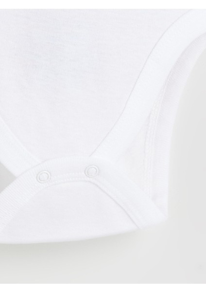 Yeni Sezon Bisiklet Yaka Kız Bebek Çıtçıtlı Bodysuit 3'lü indirimleri