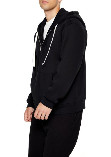 Kapüşonlu Fermuarlı Sweatshirt