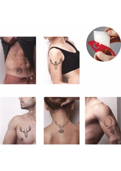 Geyik Desenleri Hint Kınası ile Geçici Dövme Yapma Seti fiyatları
