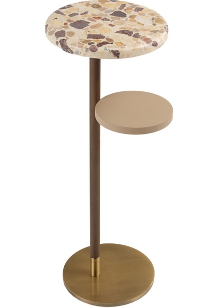 Dirhem Gün Mermer Yan Sehpa