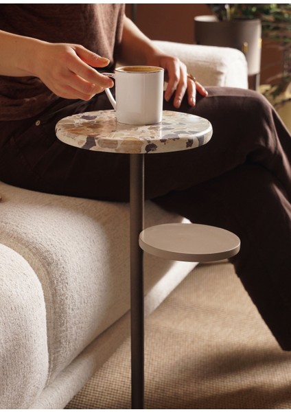 Dirhem Gün Mermer Yan Sehpa fırsatları