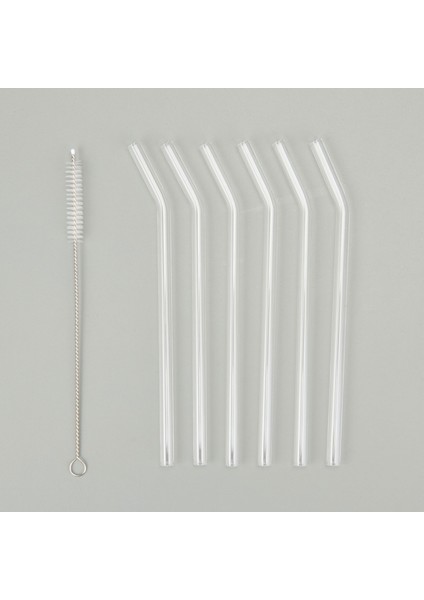 6'lı Cam Pipet ve Fırça Seti - Şeffaf