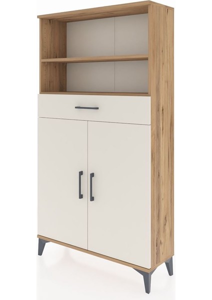 Arges Dolap 3 Raflı Tek Çekmeceli 2 Kapaklı 88X30X163 Çam-Aytaşı modelleri