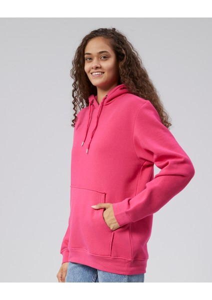 Mooncover Kadın Kapşonlu Kanguru Cepli Sweatshirt – Bordo