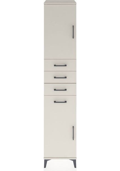 Hyperion Dolap 3 Raflı 4 Çekmeceli 2 Kapaklı 44X44X221 Aytaşı-Aytaşı