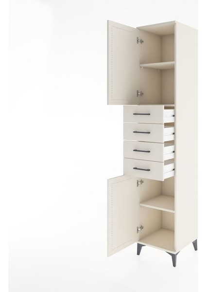 Hyperion Dolap 3 Raflı 4 Çekmeceli 2 Kapaklı 44X44X221 Aytaşı-Aytaşı fırsatları