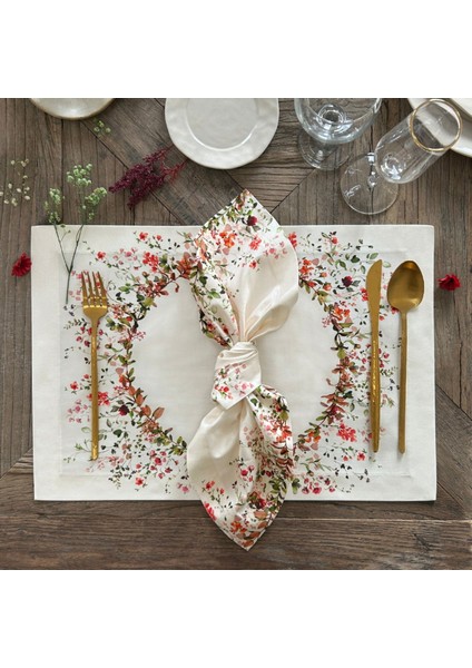 Home Çiçek Desenli 2'li Supla - Renkli - 45 cm