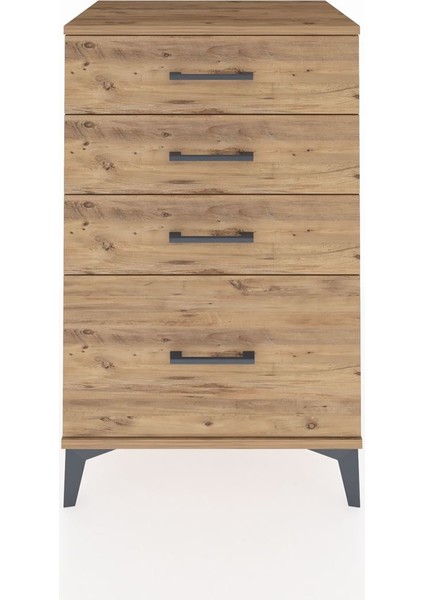 Hyperion Komodin 4 Çekmeceli 60X44X96 Çam-Çam
