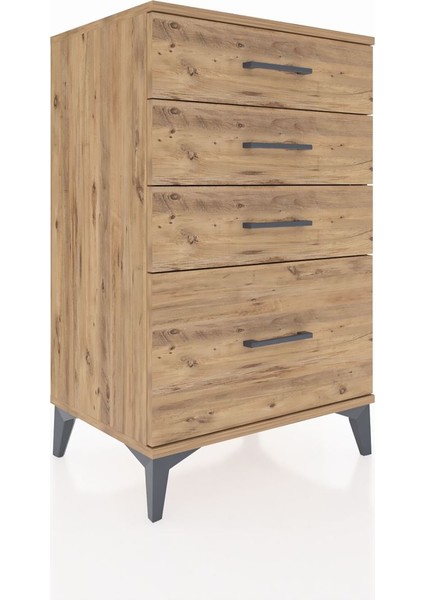 Hyperion Komodin 4 Çekmeceli 60X44X96 Çam-Çam fiyatları