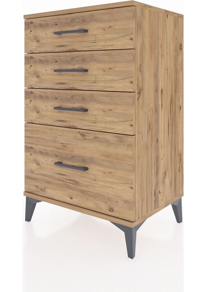 Hyperion Komodin 4 Çekmeceli 60X44X96 Çam-Çam modelleri