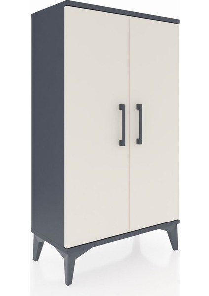 Arges Komodin 2 Raflı 2 Kapaklı 60X30X106 Antrasit-Aytaşı modelleri