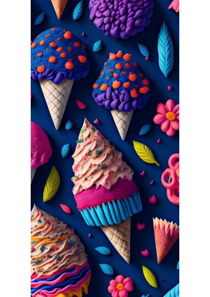 Dondurmalar 1 Ev Duvar Salon Güzellik Salonu Ofis Dükkan Dekarasyon Kanvas Tablo fiyatları