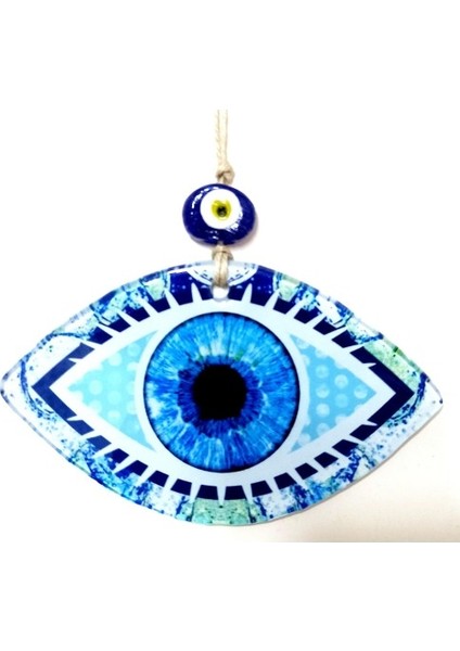 Mavi Göz Modelli Füzyon Cam Duvar Dekorasyonu fiyatları