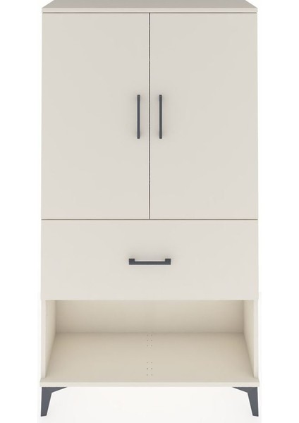 Arges Dolap Tek Raflı Tek Çekmeceli Tek Askılı 88X30X163 Aytaşı-Aytaşı