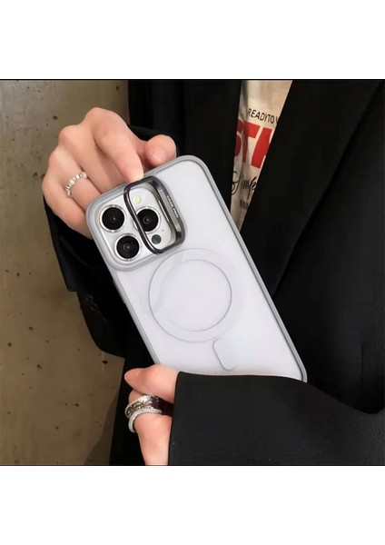 Apple iPhone 14 Pro Max Kamera Lens Koruma Hediyeli Magsafe Özellikli Standlı Premium Lüks Kılıf modelleri