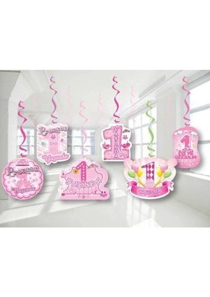 Store 6'lı Tavan Süs Pembe 1 Yaş
