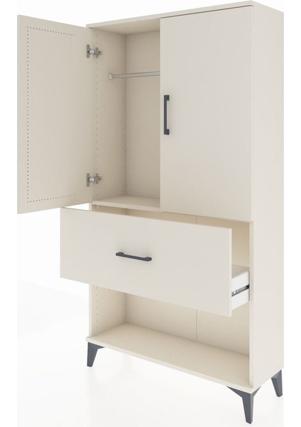 Arges Dolap Tek Raflı Tek Çekmeceli Tek Askılı 88X30X163 Aytaşı-Aytaşı fırsatları