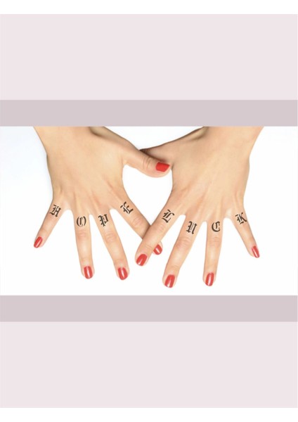 Gotik Sanatsal Harfler Hint Kınası ile Geçici Dövme Yapma Seti fiyatları