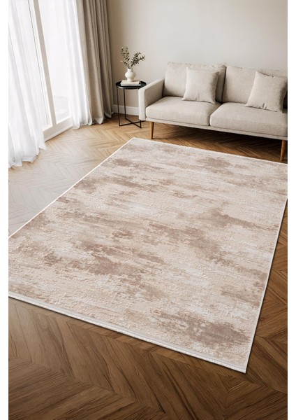 Indigo ID010K Bej Kahverengi Modern Desen Akrilik Iplik Tozuaz Pamuk Taban Salon Mutfak Halısı fiyatları