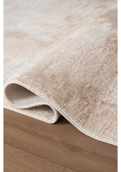 Indigo ID010K Bej Kahverengi Modern Desen Akrilik Iplik Tozuaz Pamuk Taban Salon Mutfak Halısı fırsatları