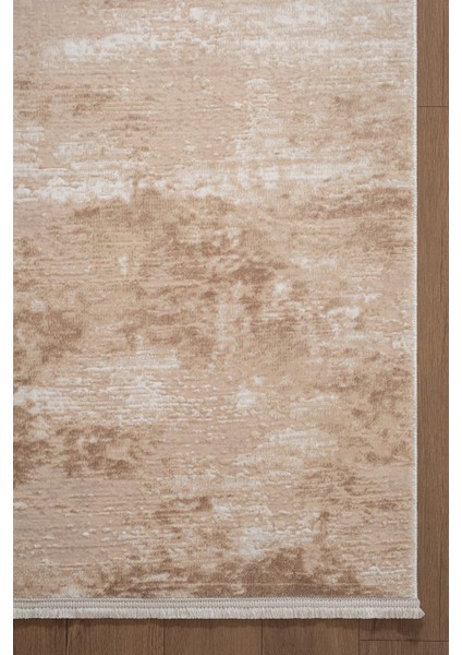 Indigo ID010K Bej Kahverengi Modern Desen Akrilik Iplik Tozuaz Pamuk Taban Salon Mutfak Halısı indirimleri